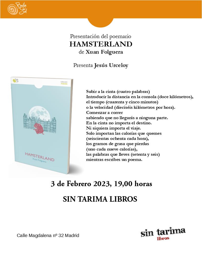 Presentación del poemario HAMSTERLAND