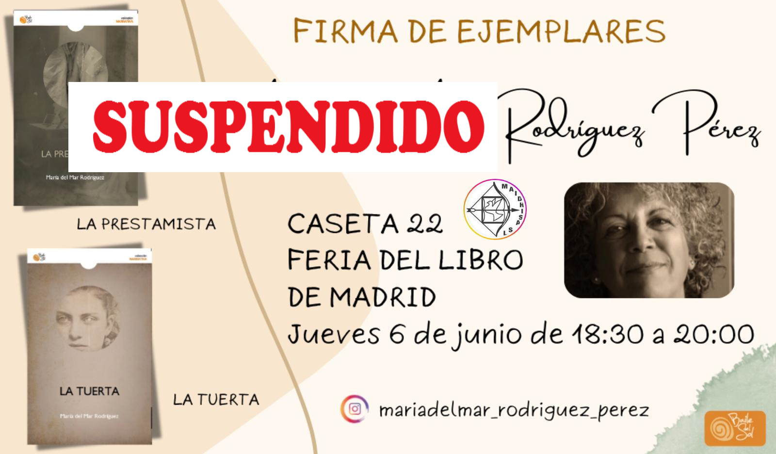María del Mar Rodríguez, autora de LA PRESTAMISTA y LA TUERTA, firma en La Feria del Libro de Madrid