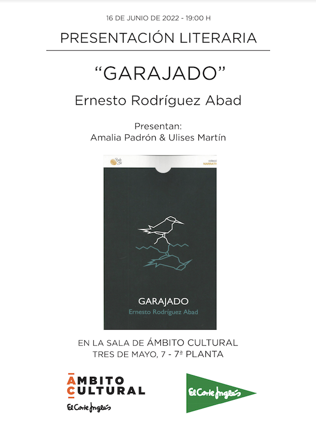 Presentación de Garajado, novela de Ernesto Rodríguez Abad